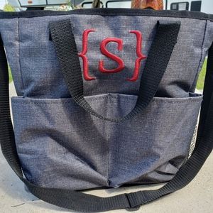 Tote bag with {S} monogram